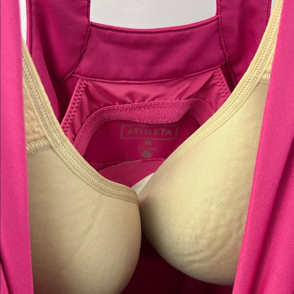 Athleta Pink Swim Dress Padded Bra Size Small - Picture 6 of 6